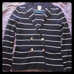 Black and white striped Anne Klein blazer